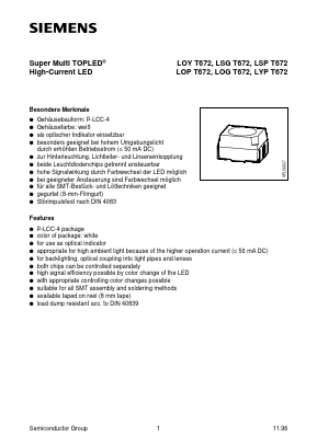 LOGT672 Datasheet PDF Siemens AG
