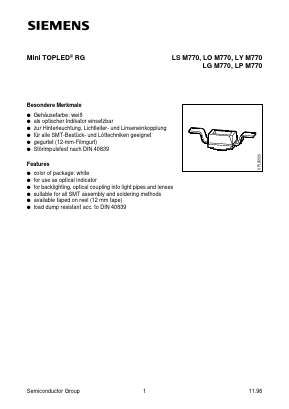 LPM770 Datasheet PDF Siemens AG