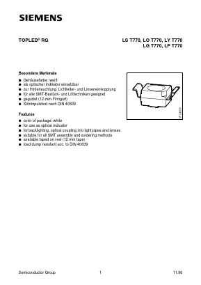 Q62703-Q2728 Datasheet PDF Siemens AG