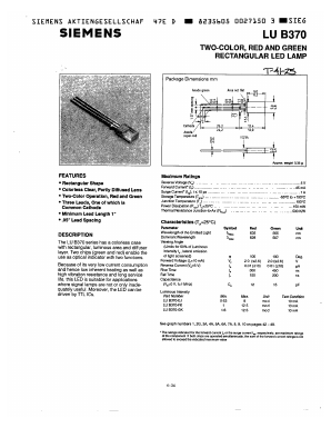 LUB370 Datasheet PDF Siemens AG