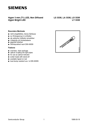LA3336 Datasheet PDF Siemens AG