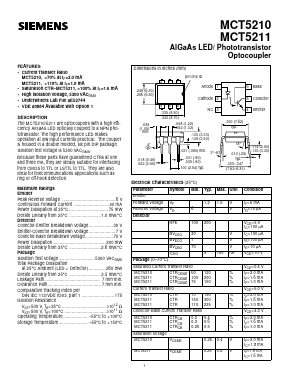 MCT5210 Datasheet PDF Siemens AG