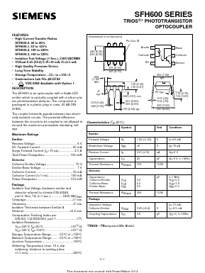 SFH600-3 Datasheet PDF Siemens AG