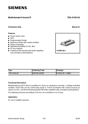 TDA6160-2X Datasheet PDF Siemens AG