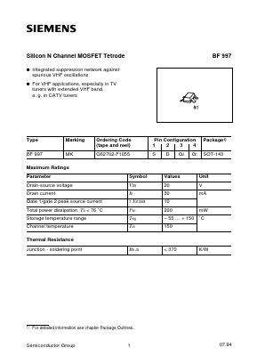 Q62702-F1055 Datasheet PDF Siemens AG