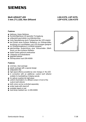 LOGK370-P Datasheet PDF Siemens AG