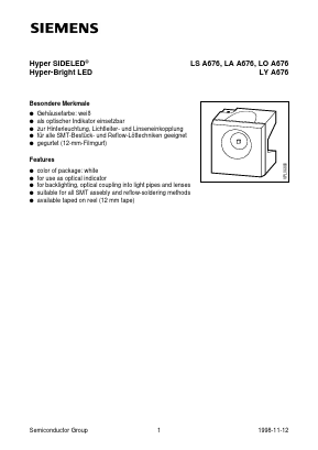 LAA676-R Datasheet PDF Siemens AG