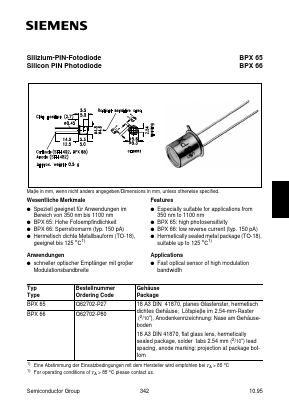 BPX65 Datasheet PDF Siemens AG