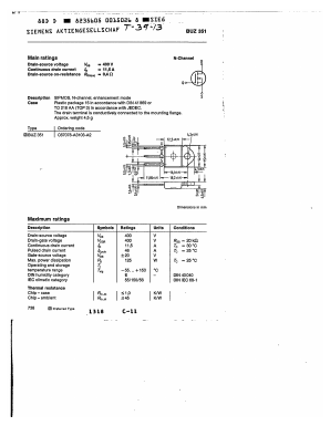 BUZ351 Datasheet PDF Siemens AG
