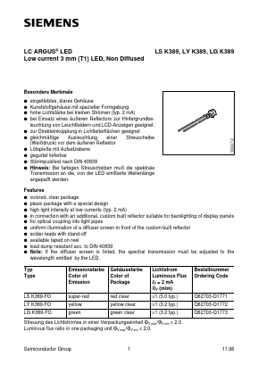 LGK389 Datasheet PDF Siemens AG