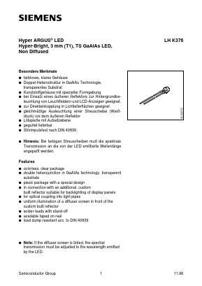 LHK376-QS Datasheet PDF Siemens AG