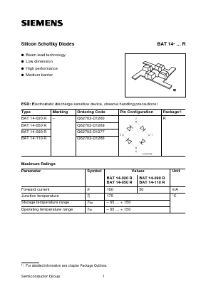 BAT14-050R Datasheet PDF Siemens AG