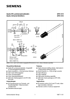 SFH415-U Datasheet PDF Siemens AG