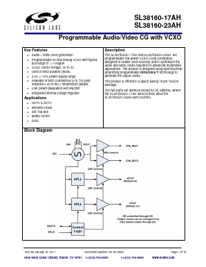 SL38160AZC-17AH Datasheet PDF Silicon Laboratories