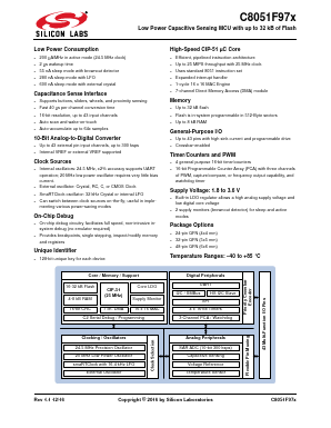 C8051F975-A-GMR Datasheet PDF Silicon Laboratories