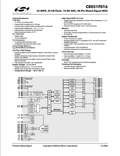 C8051F016-GQ Datasheet PDF Silicon Laboratories