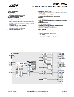 C8051F236 Datasheet PDF Silicon Laboratories
