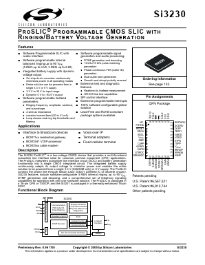 SI3230MPPQX-EVB Datasheet PDF Silicon Laboratories