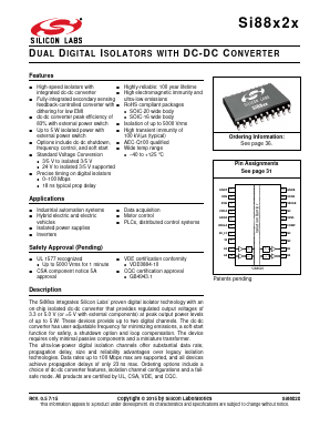 SI88221ED-IS Datasheet PDF Silicon Laboratories