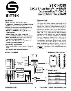 STK14C88-L45I Datasheet PDF Simtek Corporation