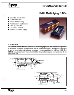 HS3160 Datasheet PDF Signal Processing Technologies