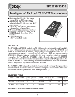 SP3243BCY Datasheet PDF Signal Processing Technologies