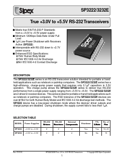SP3232EP Datasheet PDF Signal Processing Technologies