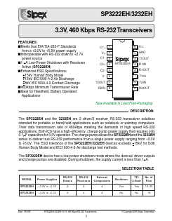 SP3232EHCA/TR Datasheet PDF Signal Processing Technologies