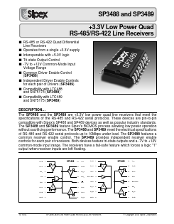 SP3488CP Datasheet PDF Signal Processing Technologies