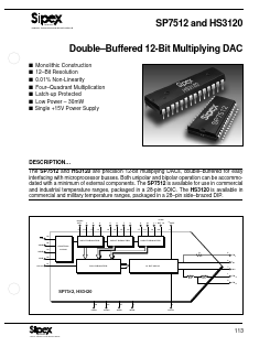HS3120 Datasheet PDF Signal Processing Technologies