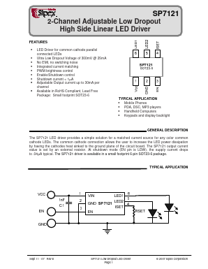 SP7121EK-L Datasheet PDF Signal Processing Technologies