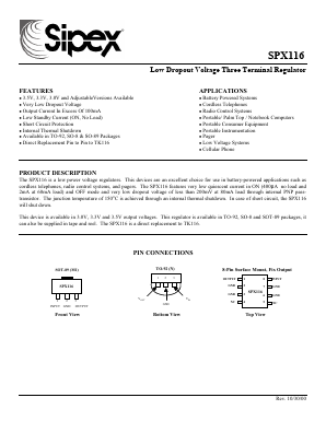 SPX116S Datasheet PDF Signal Processing Technologies