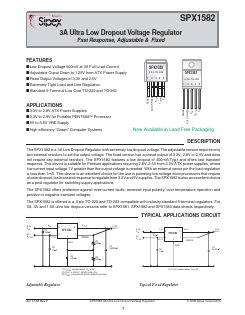 SPX1582U5-3-3 Datasheet PDF Signal Processing Technologies