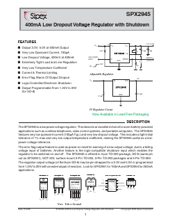 SPX2945T-3-3/TR Datasheet PDF Signal Processing Technologies