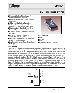 SP4501EN Datasheet PDF Signal Processing Technologies
