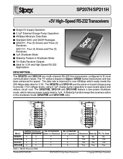 SP207H Datasheet PDF Signal Processing Technologies