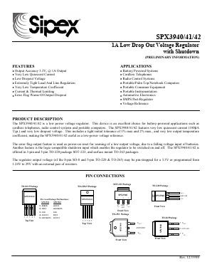 SPX3940AR-5.0 Datasheet PDF Signal Processing Technologies
