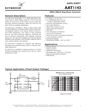 AAT1143IJS-1.2-T1 Datasheet PDF Skyworks Solutions