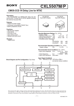 CXL5507M Datasheet PDF Sony Semiconductor