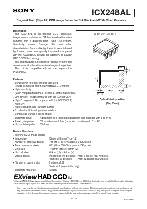 ICX248AL Datasheet PDF Sony Semiconductor