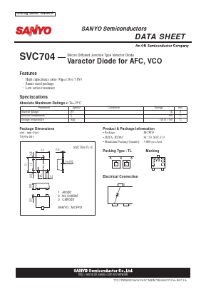 SVC704 Datasheet PDF Sony Semiconductor