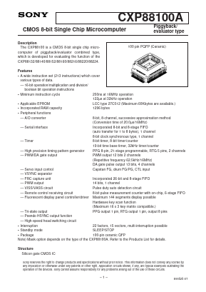 CXP88100A Datasheet PDF Sony Semiconductor