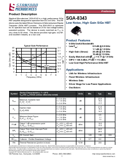 SGA-8343 Datasheet PDF Stanford Microdevices
