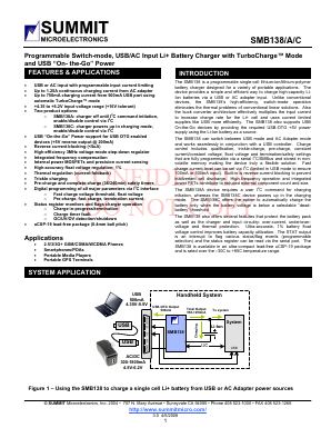 SMB138CENNNY Datasheet PDF Summit Microelectronics