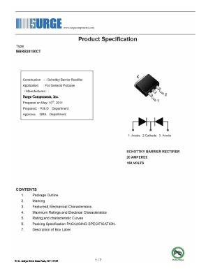 MBRB20150CT Datasheet PDF Surge Components