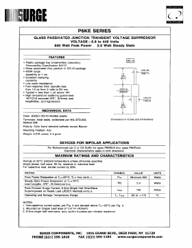 P6KE12 Datasheet PDF Surge Components