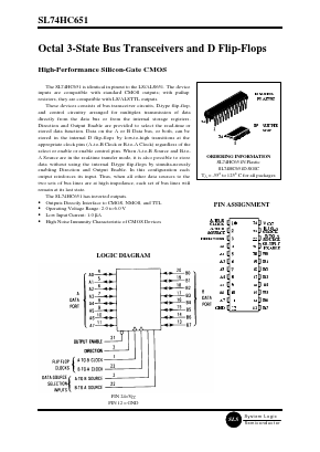 SL74HC651N Datasheet PDF System Logic Semiconductor