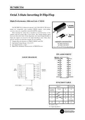 SL74HC534D Datasheet PDF System Logic Semiconductor
