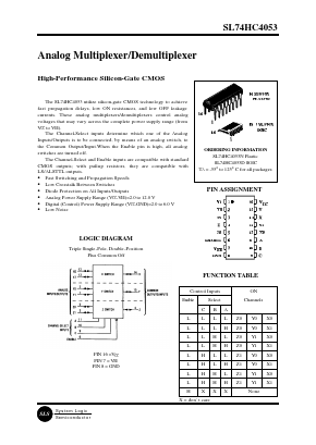 SL74HC4053 Datasheet PDF System Logic Semiconductor
