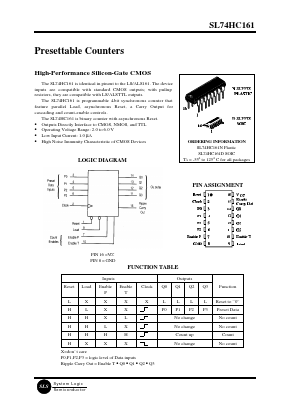 SL74HC161D Datasheet PDF System Logic Semiconductor